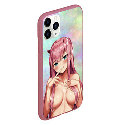 Чехол iPhone 11 Pro матовый Darling In The FranXX Dreamy 002, цвет: 3D-малиновый — фото 2