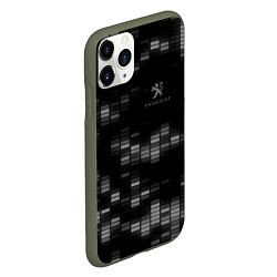 Чехол iPhone 11 Pro матовый Peugeot пежо, цвет: 3D-темно-зеленый — фото 2