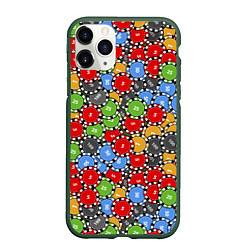 Чехол iPhone 11 Pro матовый Фишки, Ставки, Казино, цвет: 3D-темно-зеленый
