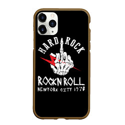 Чехол iPhone 11 Pro матовый ROCKNROLL Hard Rock, цвет: 3D-коричневый