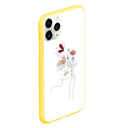 Чехол iPhone 11 Pro матовый Девушка и цветы Artline, цвет: 3D-желтый — фото 2