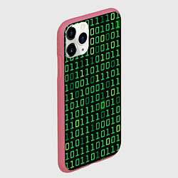 Чехол iPhone 11 Pro матовый Двоичный Код Binary Code, цвет: 3D-малиновый — фото 2