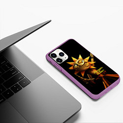 Чехол iPhone 11 Pro матовый Five Nights at Freddys: Security Breach - Солнце D, цвет: 3D-фиолетовый — фото 2