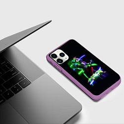 Чехол iPhone 11 Pro матовый Five Nights at Freddys Security Breach - Аллигатор, цвет: 3D-фиолетовый — фото 2