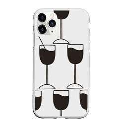 Чехол iPhone 11 Pro матовый Кому коктейль?, цвет: 3D-белый