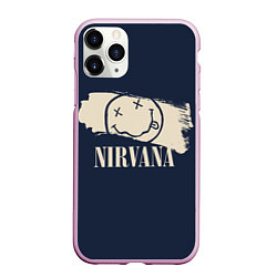 Чехол iPhone 11 Pro матовый NIRVANA Рок Группа, цвет: 3D-розовый