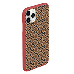 Чехол iPhone 11 Pro матовый Змеиная Шкура - Snake, цвет: 3D-красный — фото 2