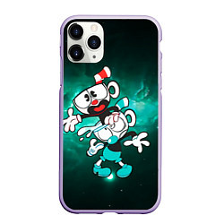 Чехол iPhone 11 Pro матовый Чашечки Cuphead Show, цвет: 3D-светло-сиреневый