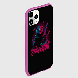 Чехол iPhone 11 Pro матовый Сова с топором Stage Fright, цвет: 3D-фиолетовый — фото 2