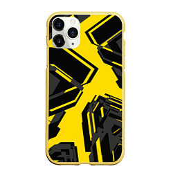 Чехол iPhone 11 Pro матовый Абстракция Город, цвет: 3D-желтый