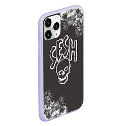 Чехол iPhone 11 Pro матовый Bones, цвет: 3D-светло-сиреневый — фото 2