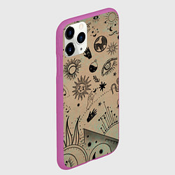 Чехол iPhone 11 Pro матовый Эзотерика, цвет: 3D-фиолетовый — фото 2
