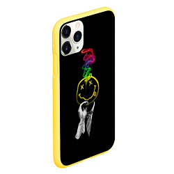Чехол iPhone 11 Pro матовый NIRVANA цветной дым, цвет: 3D-желтый — фото 2