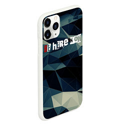 Чехол iPhone 11 Pro матовый Be here now - Быть здесь сейчас, цвет: 3D-белый — фото 2