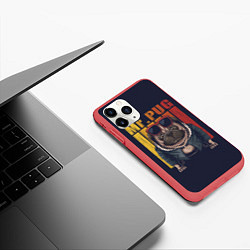 Чехол iPhone 11 Pro матовый Мистер Мопс, цвет: 3D-красный — фото 2
