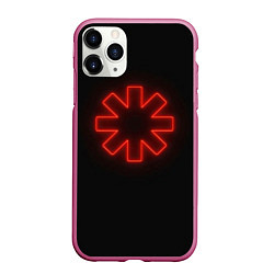 Чехол iPhone 11 Pro матовый RHCP Neon, цвет: 3D-малиновый