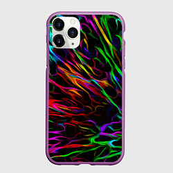 Чехол iPhone 11 Pro матовый Neon pattern Vanguard, цвет: 3D-фиолетовый