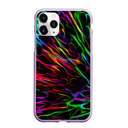 Чехол iPhone 11 Pro матовый Neon pattern Vanguard, цвет: 3D-сиреневый
