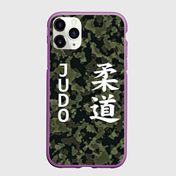 Чехол iPhone 11 Pro матовый JUDO МИЛИТАРИ, цвет: 3D-фиолетовый