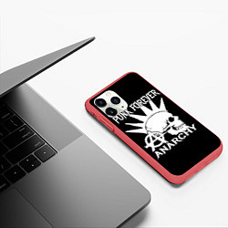 Чехол iPhone 11 Pro матовый PUNK FOREVER ANARCHY, цвет: 3D-красный — фото 2