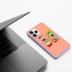 Чехол iPhone 11 Pro матовый Южный парк персонажи South Park, цвет: 3D-розовый — фото 2