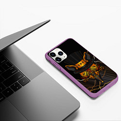Чехол iPhone 11 Pro матовый Стимпанк Шапочник, цвет: 3D-фиолетовый — фото 2