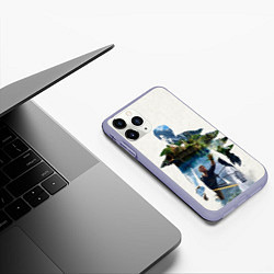Чехол iPhone 11 Pro матовый Uncharted На картах не значится, цвет: 3D-светло-сиреневый — фото 2