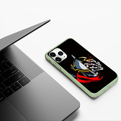 Чехол iPhone 11 Pro матовый Overlord Повелитель, цвет: 3D-салатовый — фото 2