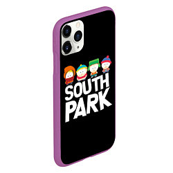 Чехол iPhone 11 Pro матовый Южный парк мультфильм - персонажи, цвет: 3D-фиолетовый — фото 2