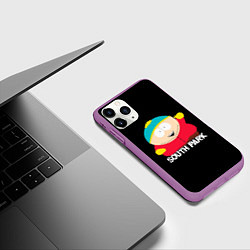Чехол iPhone 11 Pro матовый Южный парк - Эрик Eric, цвет: 3D-фиолетовый — фото 2