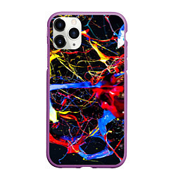 Чехол iPhone 11 Pro матовый Импрессионизм Vanguard neon pattern, цвет: 3D-фиолетовый