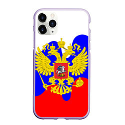 Чехол iPhone 11 Pro матовый Герб россии герб, цвет: 3D-светло-сиреневый