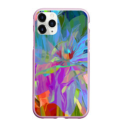 Чехол iPhone 11 Pro матовый Abstract color pattern Summer 2022, цвет: 3D-розовый