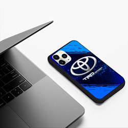Чехол iPhone 11 Pro матовый ТОЙОТА TRD SPORT - Краска 9, цвет: 3D-черный — фото 2