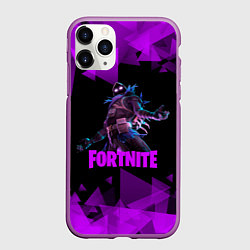 Чехол iPhone 11 Pro матовый Fortnite - RAVEN, цвет: 3D-фиолетовый