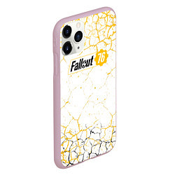 Чехол iPhone 11 Pro матовый Fallout 76 Жёлтая выжженная пустошь, цвет: 3D-розовый — фото 2