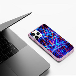 Чехол iPhone 11 Pro матовый Neon pattern Fashion 2055, цвет: 3D-розовый — фото 2