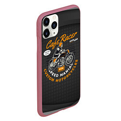 Чехол iPhone 11 Pro матовый Moto Sport, цвет: 3D-малиновый — фото 2