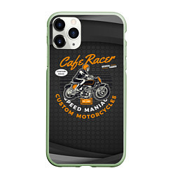 Чехол iPhone 11 Pro матовый Moto Sport, цвет: 3D-салатовый