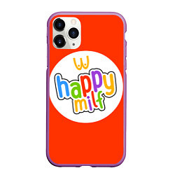 Чехол iPhone 11 Pro матовый HAPPY MILF, цвет: 3D-фиолетовый