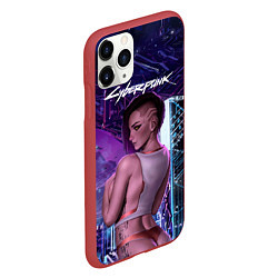 Чехол iPhone 11 Pro матовый Sexy Vi Cyberpunk2077, цвет: 3D-красный — фото 2