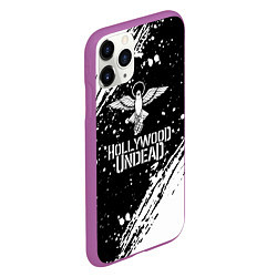 Чехол iPhone 11 Pro матовый Hollywood undead, цвет: 3D-фиолетовый — фото 2