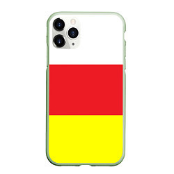 Чехол iPhone 11 Pro матовый СЕВЕРНАЯ ОСЕТИЯ РЕСПУБЛИКА, цвет: 3D-салатовый