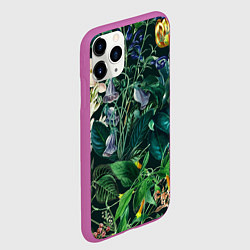 Чехол iPhone 11 Pro матовый Цветы Темный Сад, цвет: 3D-фиолетовый — фото 2
