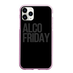 Чехол iPhone 11 Pro матовый Alco friday, цвет: 3D-розовый