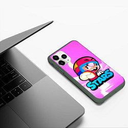 Чехол iPhone 11 Pro матовый Иконка brawlstars Бонни Bonny, цвет: 3D-темно-зеленый — фото 2