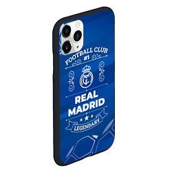 Чехол iPhone 11 Pro матовый Real Madrid FC 1, цвет: 3D-черный — фото 2