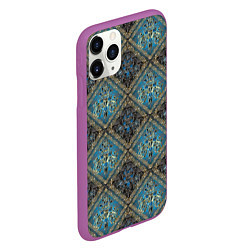Чехол iPhone 11 Pro матовый Классические паттерны, цвет: 3D-фиолетовый — фото 2