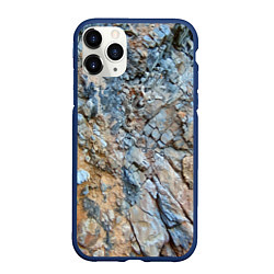 Чехол iPhone 11 Pro матовый Скала Текстура, цвет: 3D-тёмно-синий