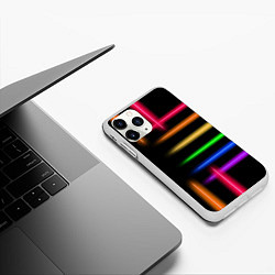 Чехол iPhone 11 Pro матовый Неоновое свечение Minimalism Neon, цвет: 3D-белый — фото 2